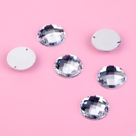 Rhinestones are sewing "circle", d = 18 mm, 6 pcs-1