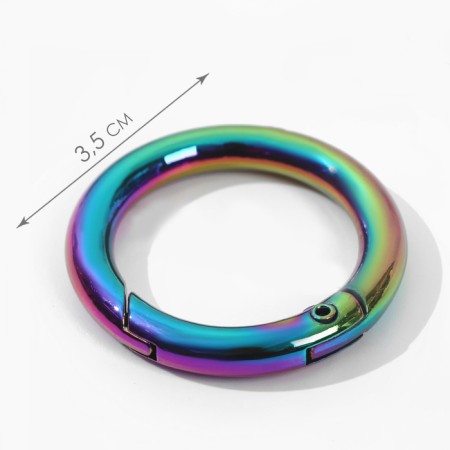 Karabin ring, d = 25/35 mm, thickness - 5 mm, 5 pcs, color gasoline-1