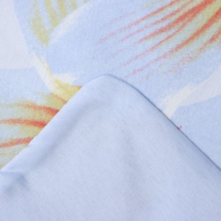 Bed linen Pavline 2SP Flowering on Blue 175x215, 180x215, 70x70cm 2pcs Polisatin 70g/M, Polyester 100%-3