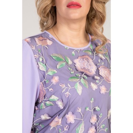 Female blouse, size 54, purple color-3