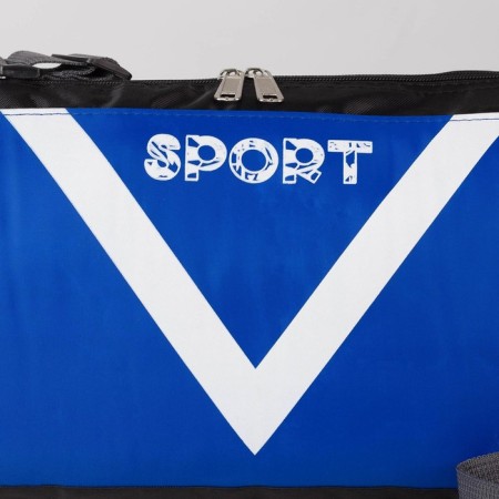 Sports bag, lightning department, side mesh, long belt, color bright blue-1