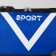 Sports bag, lightning department, side mesh, long belt, color bright blue