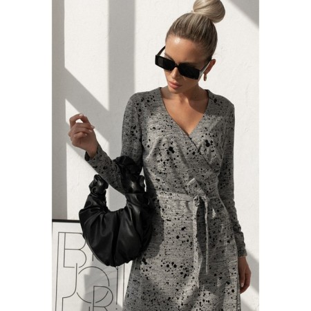 Women's dress, size 42, gray color-2