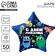 Foil ball 18 "Montstrika", star, set of 50 pcs.