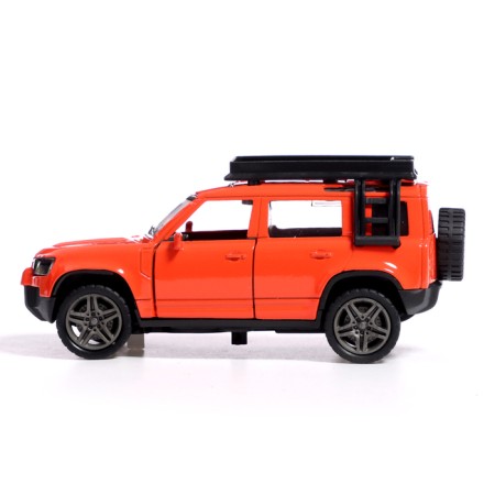 Metal car "Citicar", inertial, 1:32, doors, sound and light effects open, orange color-1
