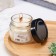 Aromatic candle made of soy wax in a bank, 75 g, coconut and chocolate
