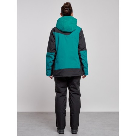 Ski costume female winter, size 60, dark green color-3