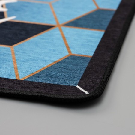 Bathroom mat “Cuba”, 40 × 60 cm, black and blue color-3