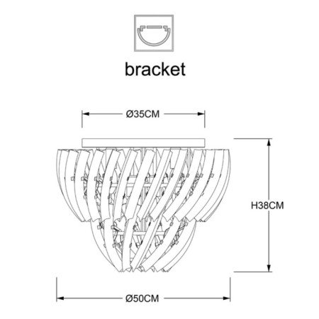 Ceiling chandelier Arte Lamp Ella A1054PL-6CC, E14, 6x40 W, 50x50x38 cm, chrome-3