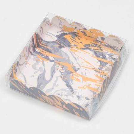 Box for cookies, "Golden Blick", 12 x 12 x 3 cm