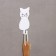 The hook wall -mounted self -adhesive "cat", 50 × 95 × 15 mm, white color