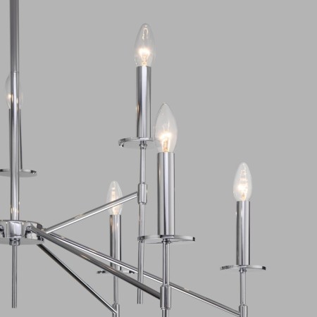 EUROSVET Anders ceiling 60142/9, E14, 9x60W, 900x900x830 mm, chromium color-2