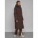 Coat insulated winter female, size 46, dark brown color