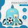 Baby backpack on lightning, 3 outer pockets, turquoise color