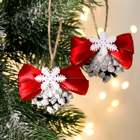 New Year's set "Snowflake bows"