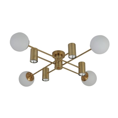 Lamp Ceiling Economy light 13106/4+4cop wt+COP, 4x40W, E27, 15x90x90 cm, bronze color