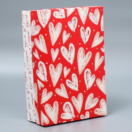 Gift folding box, packaging, "heart", 30 x 20 x 9 cm-1