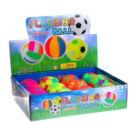 The ball is "stars", light, with a squeak, color mix-3