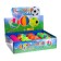 The ball is "stars", light, with a squeak, color mix
