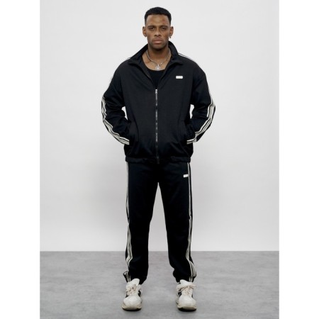 Sports suit men's, size 52, black color-1