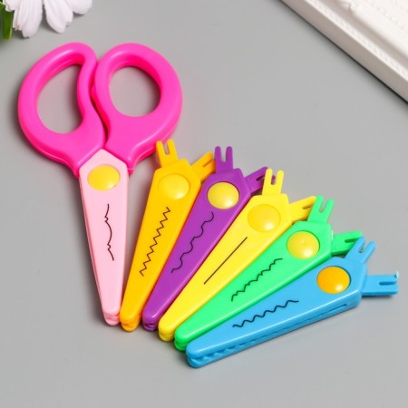 Scissors plastic relief removable blades (set 6 pcs) 12.5 cm-11