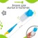 Brush for bottles, with a sponge, color mix