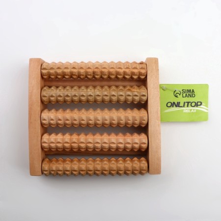 Feet massage "Night Happiness", 12.5 × 14 × 3.5 cm, 5 rows, wooden-6