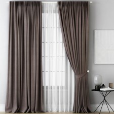 Cam Caspian curtains, size 170 x 270 cm, cappuccino