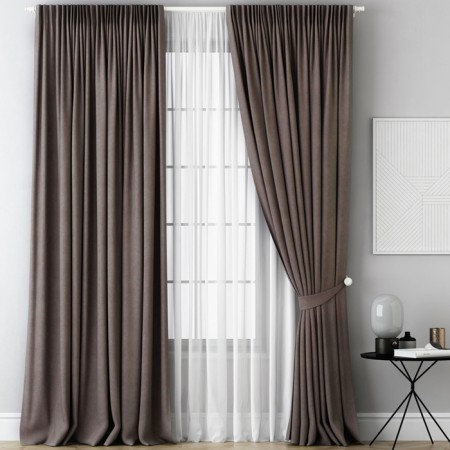 Cam Caspian curtains, size 170 x 270 cm, cappuccino