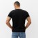 Jumper men's short sleeve Minaku Regular Fit: Black Color, Rr. 48