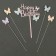 Set for decorating "Happy Birthday" butterflies, set 4 pcs, pink color
