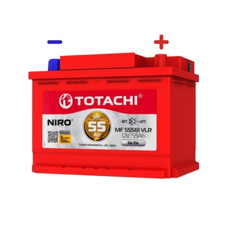 The battery Totachi Niro MF 55561 VLR, 55 Ah, reverse polarity