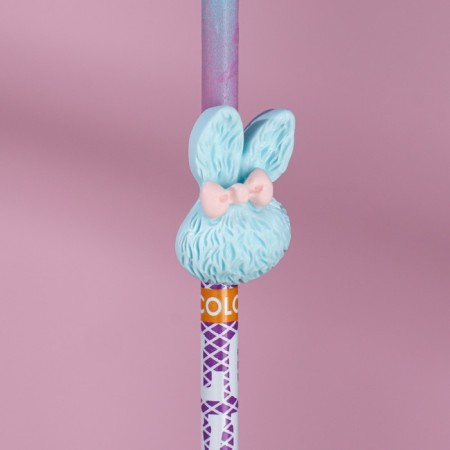 Candle in the Cake "Hare ears", 14.5 cm, mix-1