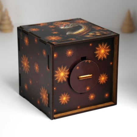 New Year's piggy bank Cube "Snake. Blessing" 10x10x10 cm-6