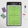 Tactical bilateral magnetic board for football, 38 x 23 cm