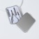 Manicure set, 5 items, in a metal case, silver color