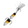 Bait jig flag No. 11, 9 cm, white, yellow, black