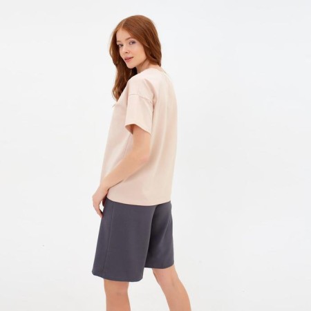 Women's T-shirt Minaku Regular Fit: beige color, river 44-4