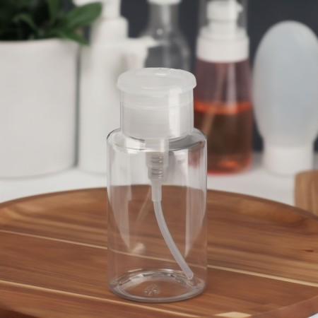 Pump bottle, 200 ml, white/transparent color-1