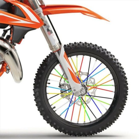 Decorative overlays on the knitting needles of a motorcycle, 23 × 0.5 cm, black, set 72 pcs-1