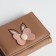 Baby wallet on the button, beige color