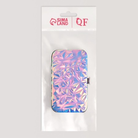 Manicure set, 6 items, in a case, pink-6