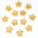 Candle in the sleeve "Star", set of 12 pcs, golden spit