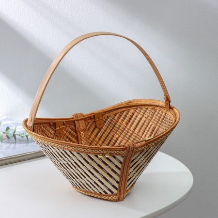 Basket for storage of the shares Nature, 28 × 19 × 14, bamboo-3
