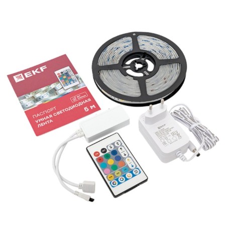 A set of smart LED tape EKF, 24V, 90 LED/m, 5 m, IP44, Wi-Fi, RGBW-2
