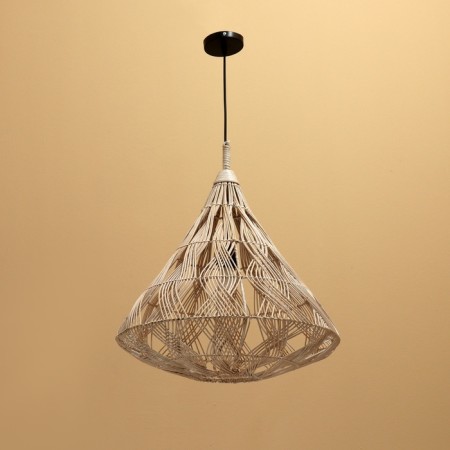 Lamp ceiling from Rotan "Salamet" 1x120W, E27, 50x50x60 cm, white-1