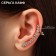 Earring "Kaff" rhinestones in the cut, the color is white in silver