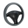 Cartage steering wheel, skin pu, perforation, size 38 cm, gray