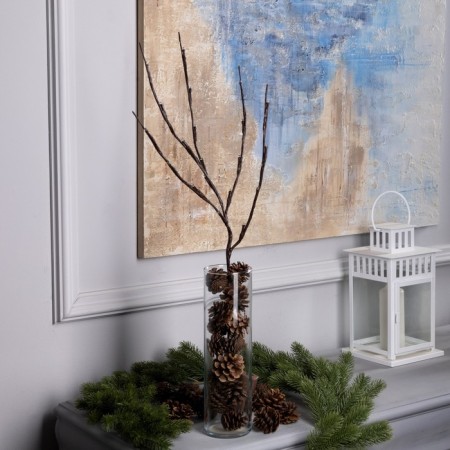 LED branch 70 cm, 20 LED, brown, AAH2 (not complete), white glow-2