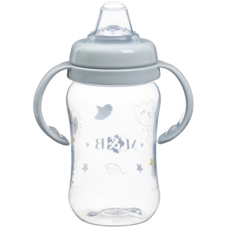 Drill - children's impotion with soft nose "M&B", 270 ml., With handles, color gray color-6